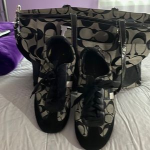 Coach black/white women sneakers